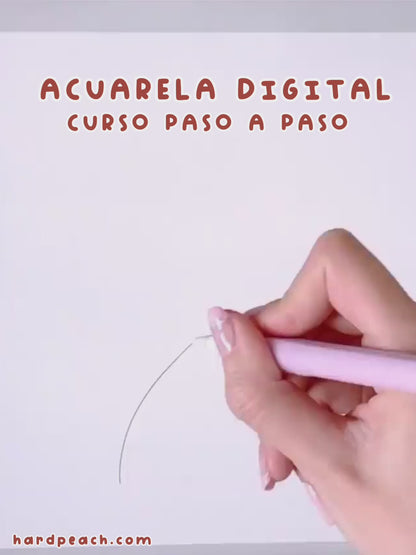 ACUARELA DIGITAL EN PROCREATE: CURSO COMPLETO PASO A PASO PARA PRINCIPIANTES Y AVANZADOS, PINCELES + RECURSOS INCLUIDOS