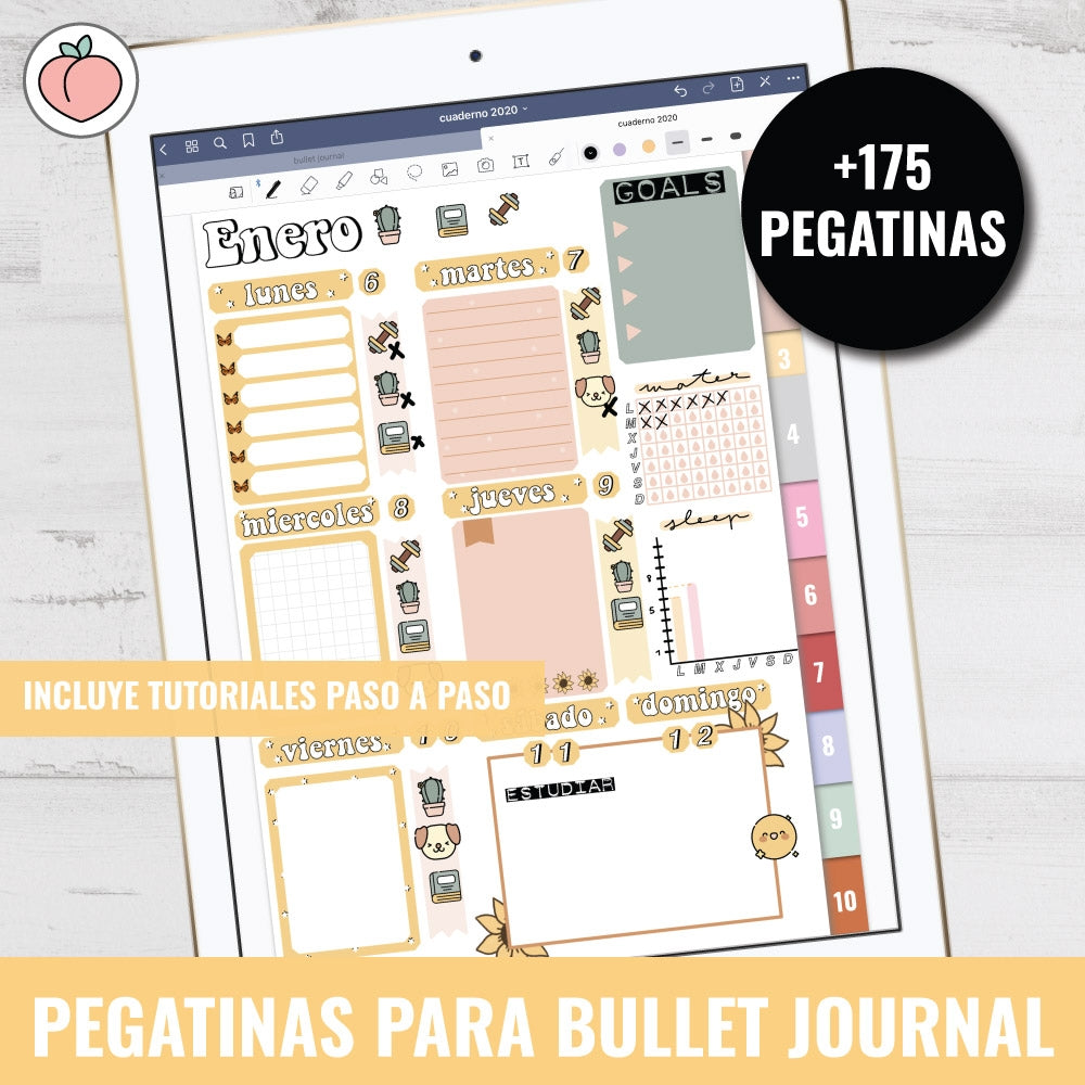 STICKERS PARA BULLET JOURNAL Y AGENDAS