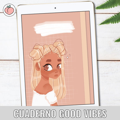 CUADERNO GOOD VIBES | HOJAS DE CUADROS