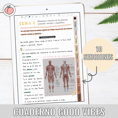 CUADERNO GOOD VIBES | HOJAS DE CUADROS