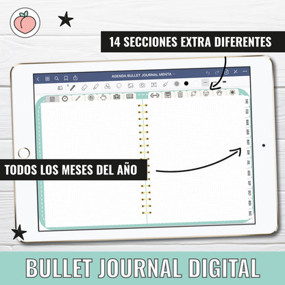 BULLET JOURNAL DIGITAL - EDICIÓN MENTA | CREA TU AGENDA DIGITAL, PLANIFICADOR DIGITAL...