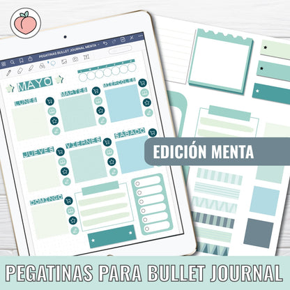 STICKERS PARA BULLET JOURNAL Y AGENDAS | EDICIÓN MENTA