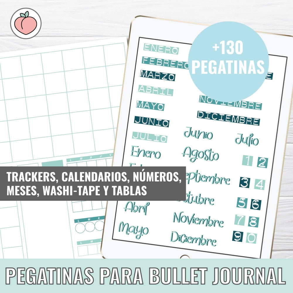 STICKERS PARA BULLET JOURNAL Y AGENDAS | EDICIÓN MENTA