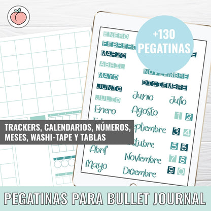 STICKERS PARA BULLET JOURNAL Y AGENDAS | EDICIÓN MENTA