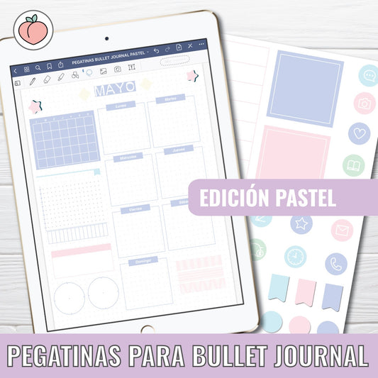 STICKERS PARA BULLET JOURNAL Y AGENDAS | EDICIÓN PASTEL