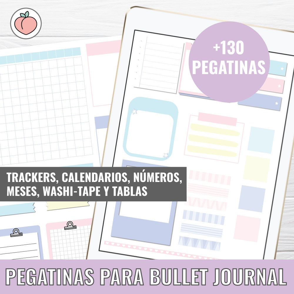 STICKERS PARA BULLET JOURNAL Y AGENDAS | EDICIÓN PASTEL