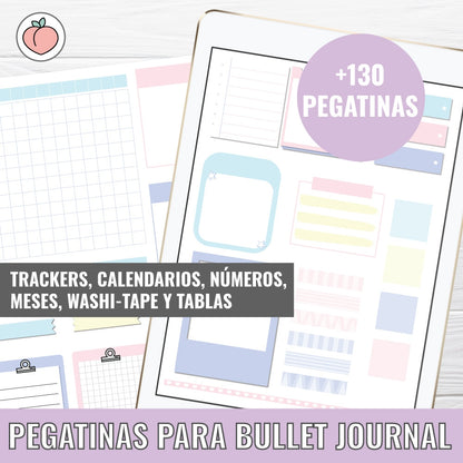 STICKERS PARA BULLET JOURNAL Y AGENDAS | EDICIÓN PASTEL