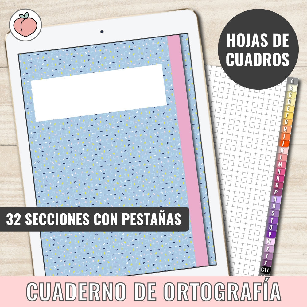 CUADERNO DIGITAL DE ORTOGRAFÍA | HOJAS DE CUADROS