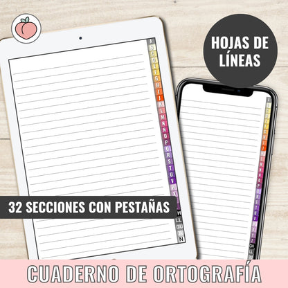 CUADERNO DE ORTOGRAFÍA | HOJAS DE LÍNEAS