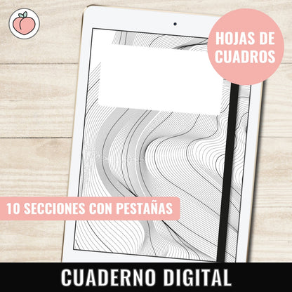 CUADERNO DIGITAL MINIMALISTA | HOJAS DE CUADROS