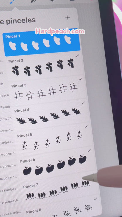 KIT DE PINCELES PARA PROCREATE: Stamp y sellos. Pinceles digitales para diseñar patrones, decoraciones y proyectos creativos
