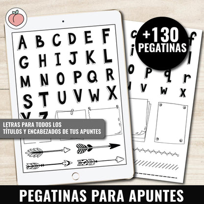 STICKERS DIGITALES PARA APUNTES | EDICIÓN MINIMALISTA