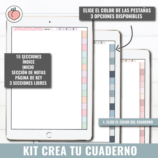 KIT CREA TU CUADERNO DIGITAL HARDPEACH