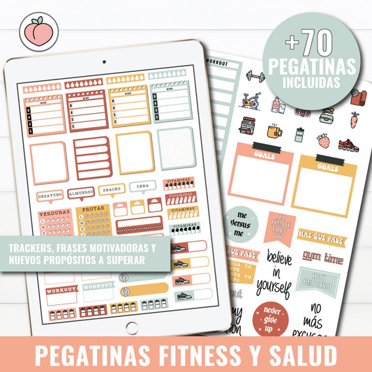 FITNESS AND HEALTHY LIFE STICKERS - Spanish version