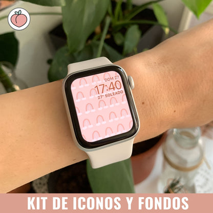 KIT OF ICONS AND BACKGROUNDS