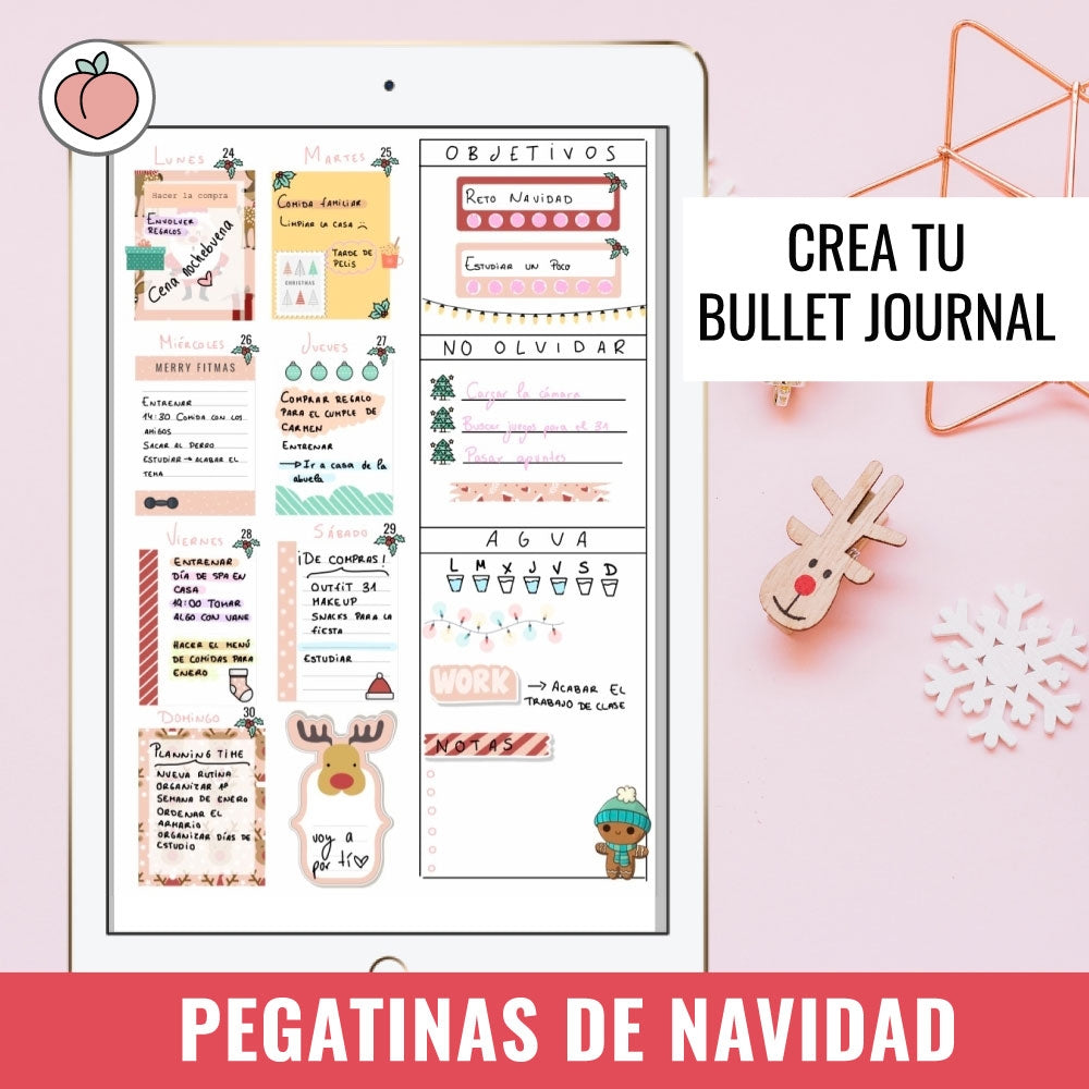 Bullet Journal or digital planner Stickers | Winter Edition | Spanish version