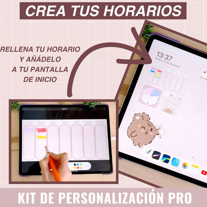 KIT DE PERSONALIZACIÓN OSITO PEACHY | FONDOS, ICONOS DE APPS, WIDGETS Y RECURSOS EXTRA