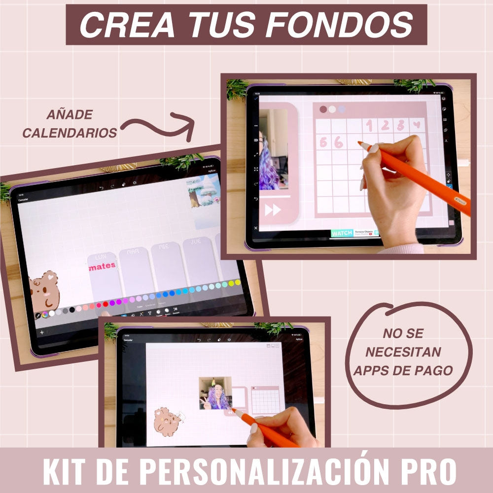 KIT DE PERSONALIZACIÓN OSITO PEACHY | FONDOS, ICONOS DE APPS, WIDGETS Y RECURSOS EXTRA