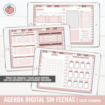 AGENDA DIGITAL SIN FECHAS | VISTA SEMANAL