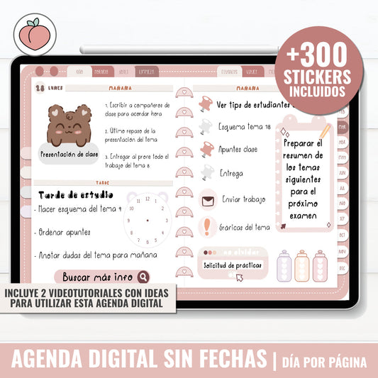 DIGITAL PLANNER UNDATED | DAY PER PAGE - Spanish version