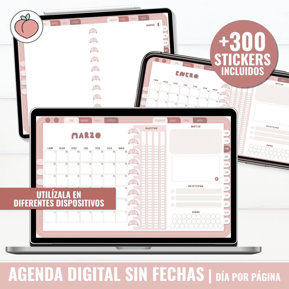 DIGITAL PLANNER UNDATED | DAY PER PAGE - Spanish version