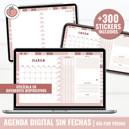 DIGITAL PLANNER UNDATED | DAY PER PAGE - Spanish version