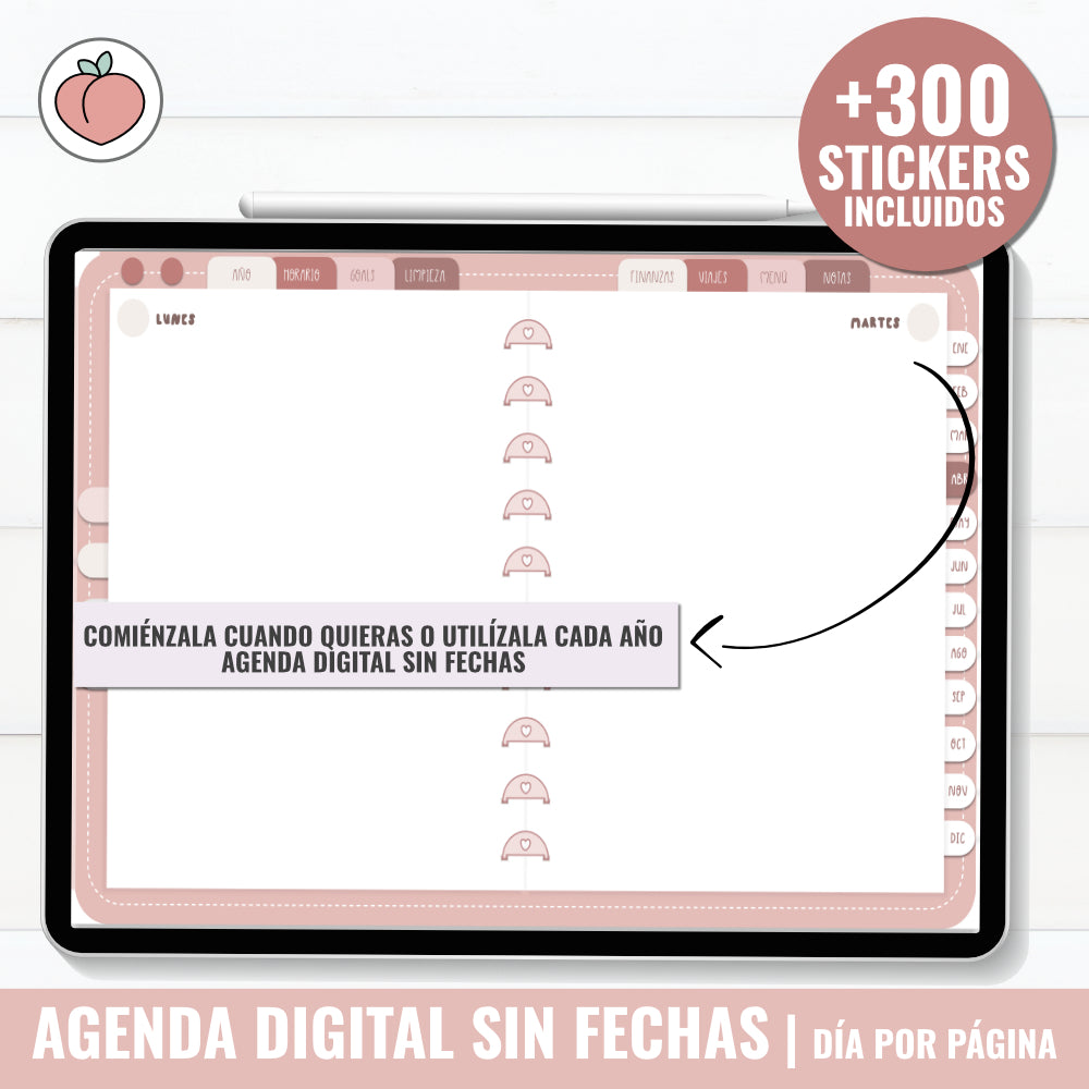 DIGITAL PLANNER UNDATED | DAY PER PAGE - Spanish version