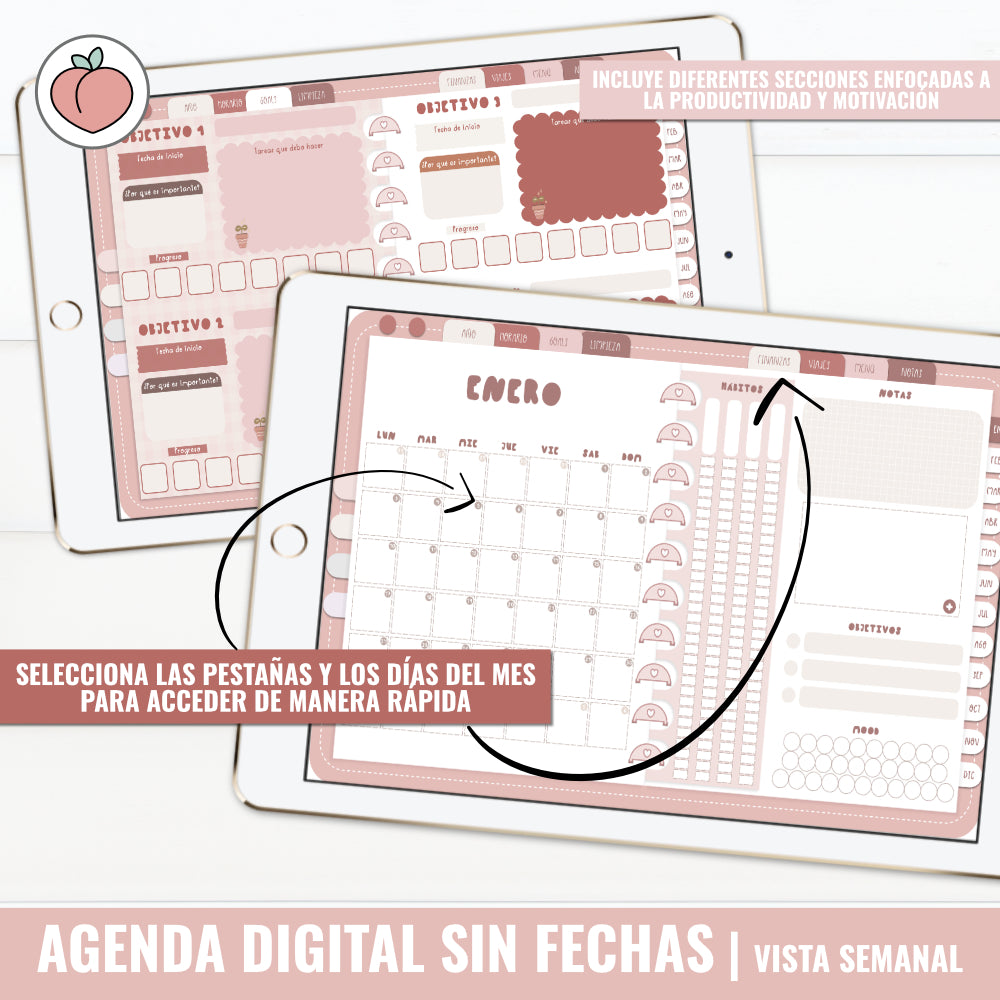 AGENDA DIGITAL SIN FECHAS | VISTA SEMANAL