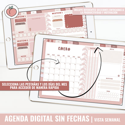 AGENDA DIGITAL SIN FECHAS | VISTA SEMANAL