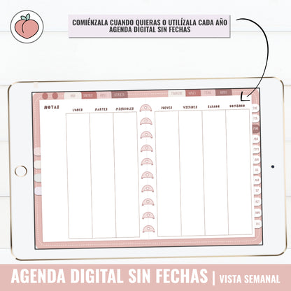 AGENDA DIGITAL SIN FECHAS | VISTA SEMANAL