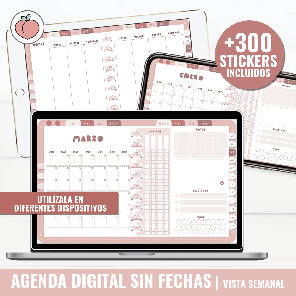 AGENDA DIGITAL SIN FECHAS | VISTA SEMANAL
