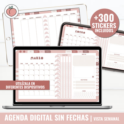 AGENDA DIGITAL SIN FECHAS | VISTA SEMANAL