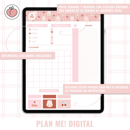 VERTICAL PLANNER WITHOUT DATES - KAWAII DREAM | Spanish version