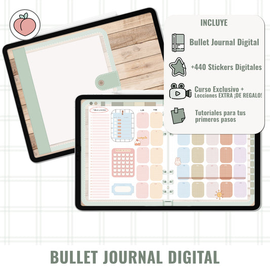 BULLET JOURNAL DIGITAL - EDICIÓN MIDNIGHT MINT | CREA TU AGENDA DIGITAL, PLANIFICADOR DIGITAL... CURSO Y STICKERS INCLUIDOS