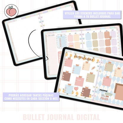 BULLET JOURNAL DIGITAL - EDICIÓN CANDY CAKE  | CREA TU AGENDA DIGITAL, PLANIFICADOR DIGITAL... | CURSO Y STICKERS INCLUIDOS