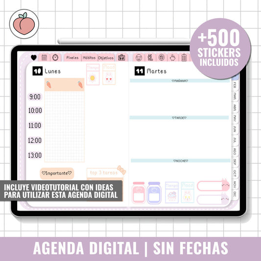 DIGITAL PLANNER UNDATED | DAY PER PAGE - Spanish version