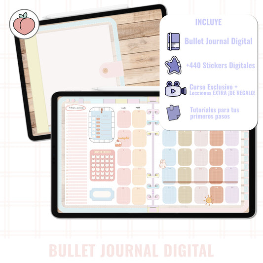 BULLET JOURNAL DIGITAL - EDICIÓN CANDY CAKE  | CREA TU AGENDA DIGITAL, PLANIFICADOR DIGITAL... | CURSO Y STICKERS INCLUIDOS