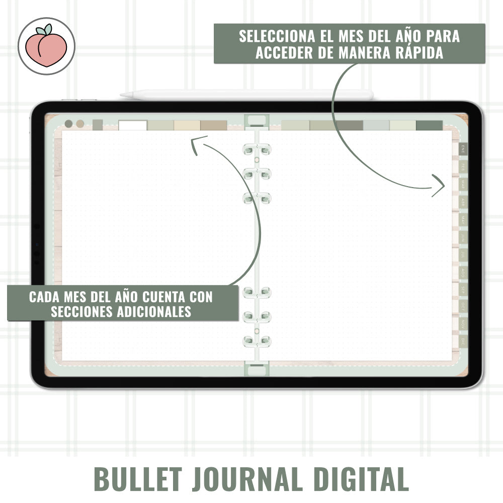 BULLET JOURNAL DIGITAL - EDICIÓN MIDNIGHT MINT | CREA TU AGENDA DIGITAL, PLANIFICADOR DIGITAL... CURSO Y STICKERS INCLUIDOS