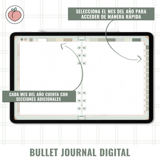 BULLET JOURNAL DIGITAL | MIDNIGHT MINT EDITION | Spanish version