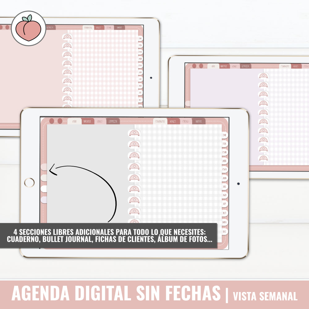 AGENDA DIGITAL SIN FECHAS | VISTA SEMANAL