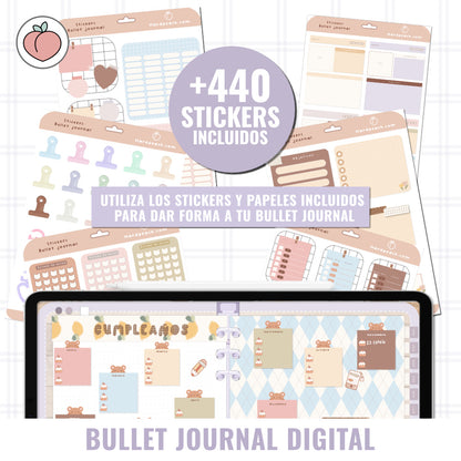 BULLET JOURNAL DIGITAL - EDICIÓN PURPLE SUNSET | CREA TU AGENDA DIGITAL, PLANIFICADOR DIGITAL... CURSO Y STICKERS INCLUIDOS