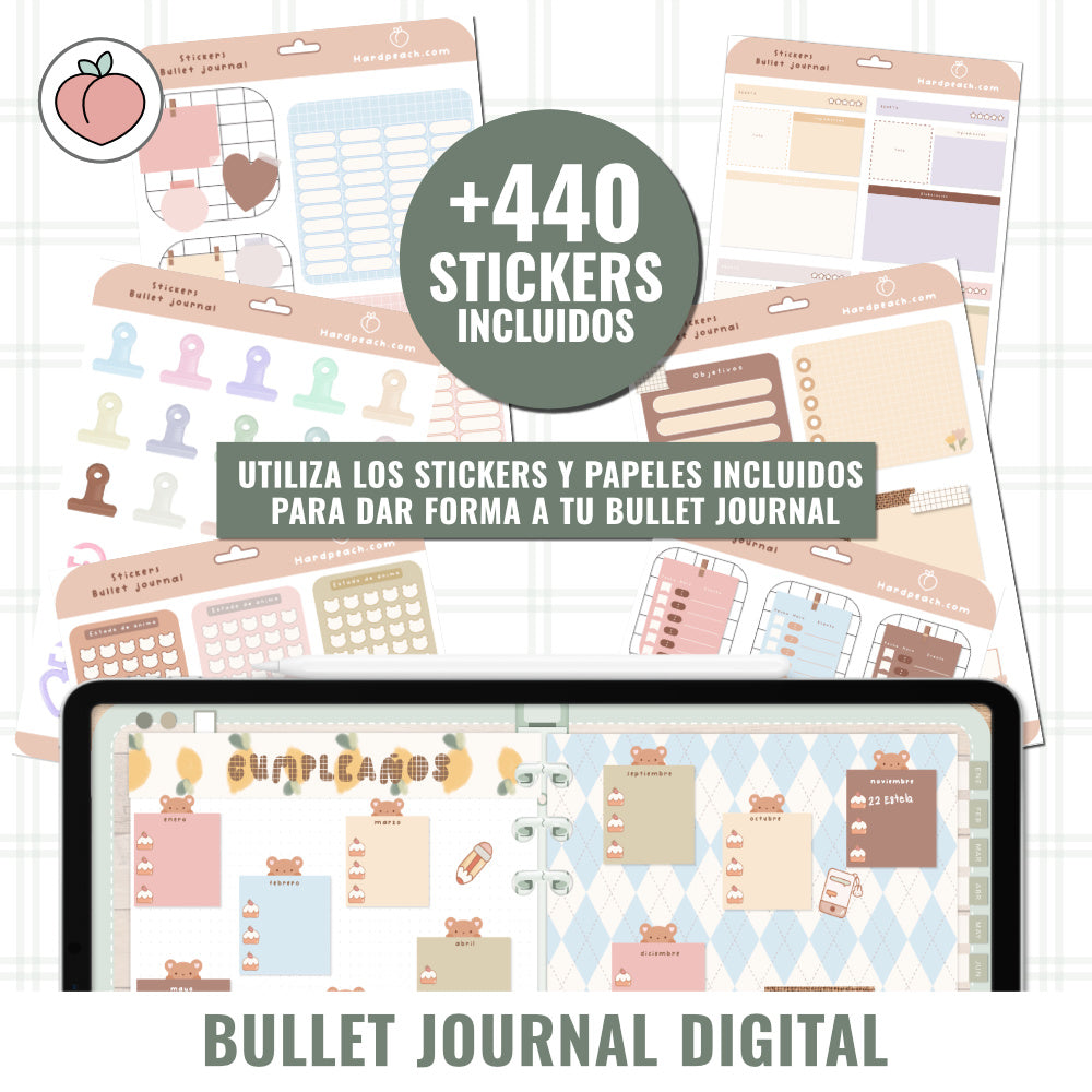 BULLET JOURNAL DIGITAL - EDICIÓN MIDNIGHT MINT | CREA TU AGENDA DIGITAL, PLANIFICADOR DIGITAL... CURSO Y STICKERS INCLUIDOS