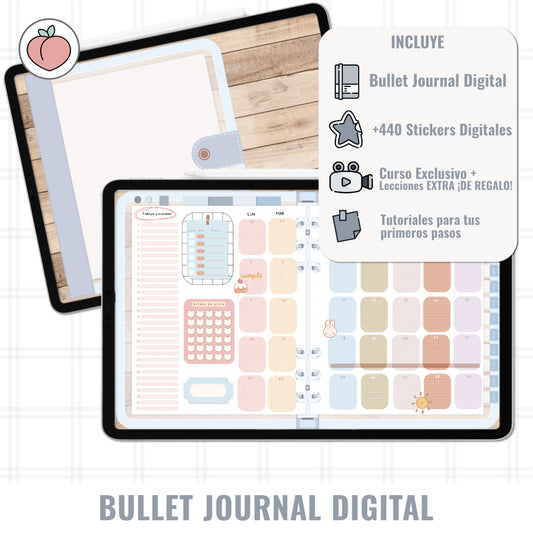 BULLET JOURNAL DIGITAL - EDICIÓN SEA GLASS | CREA TU AGENDA DIGITAL, PLANIFICADOR DIGITAL... CURSO Y STICKERS INCLUIDOS