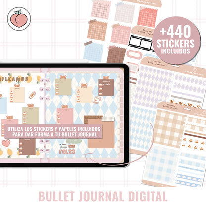BULLET JOURNAL DIGITAL - EDICIÓN STRAWBERRY CREAM | CREA TU AGENDA DIGITAL, PLANIFICADOR DIGITAL... CURSO Y STICKERS INCLUIDOS