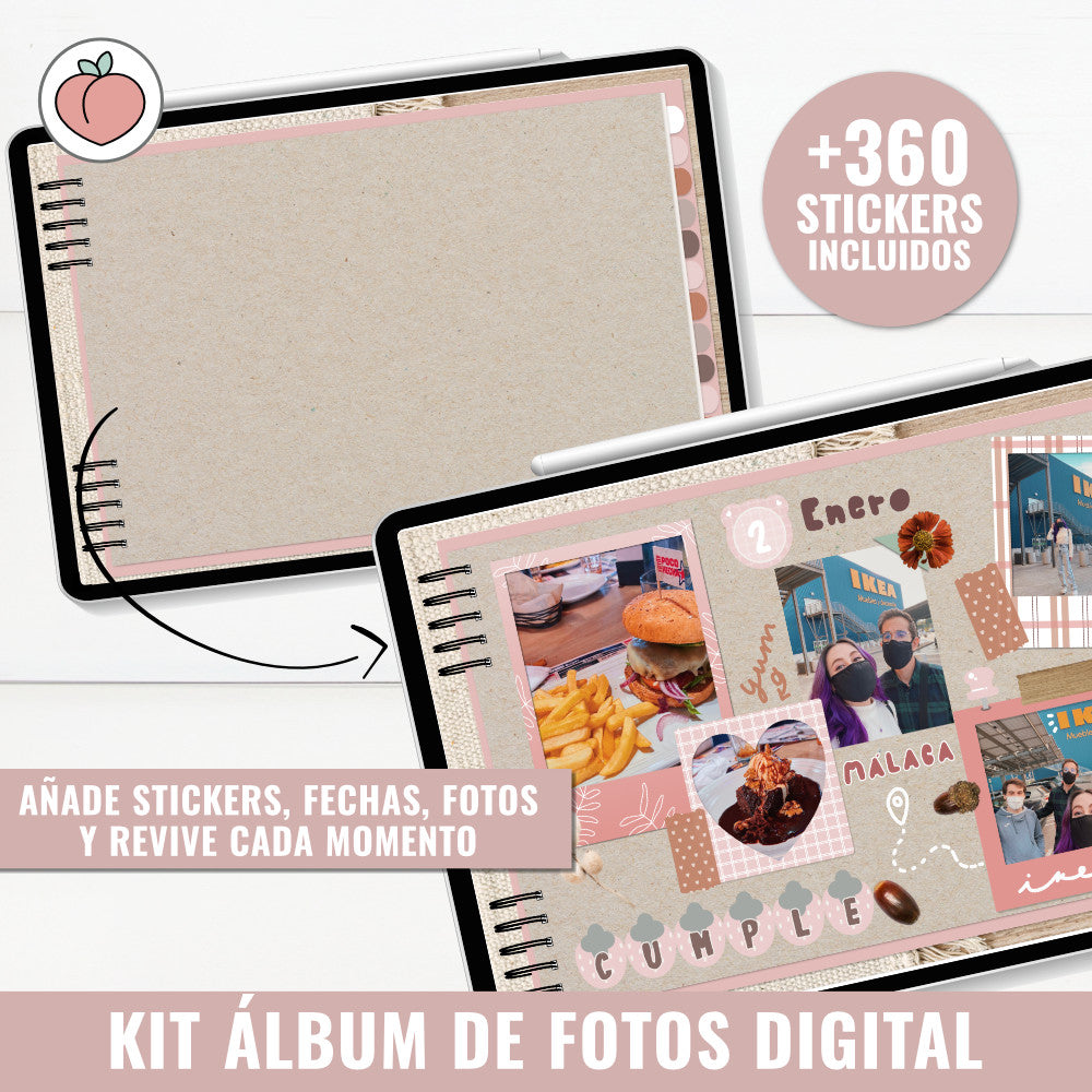 ÁLBUM DE FOTOS DIGITAL CON STICKERS INCLUIDOS