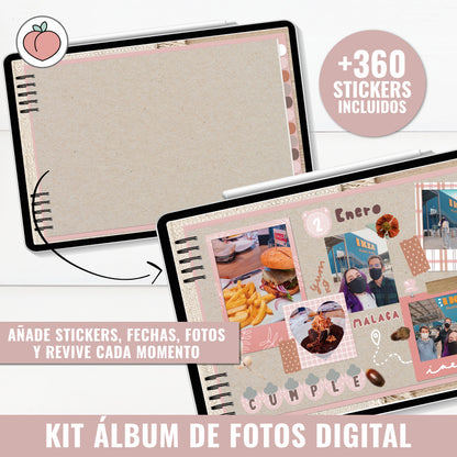 ÁLBUM DE FOTOS DIGITAL CON STICKERS INCLUIDOS