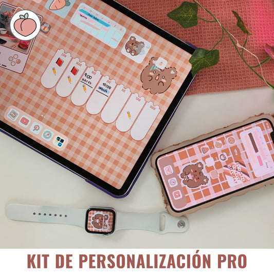 KIT DE PERSONALIZACIÓN PRO OSITO PEACHY | FONDOS, ICONOS DE APPS, WIDGETS Y RECURSOS EXTRA