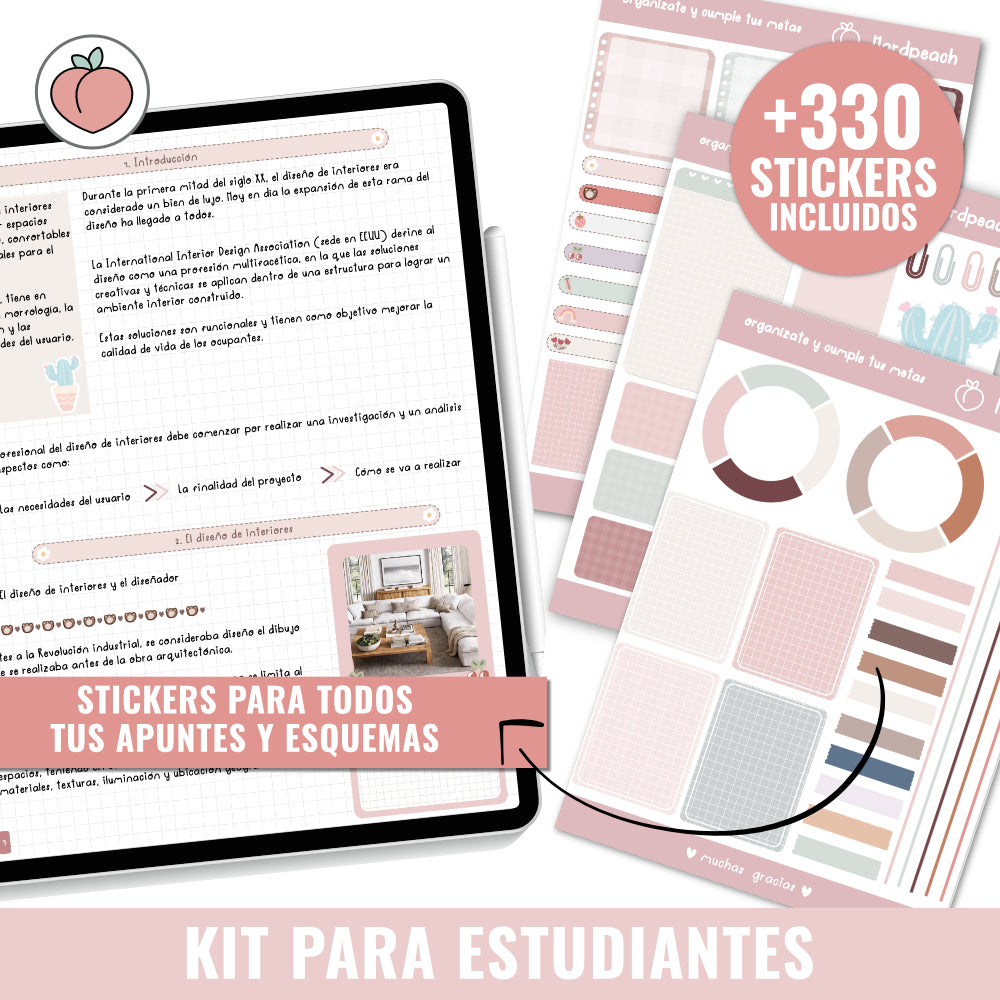 KIT DE STICKERS PARA ESTUDIANTES | PEGATINAS DIGITALES