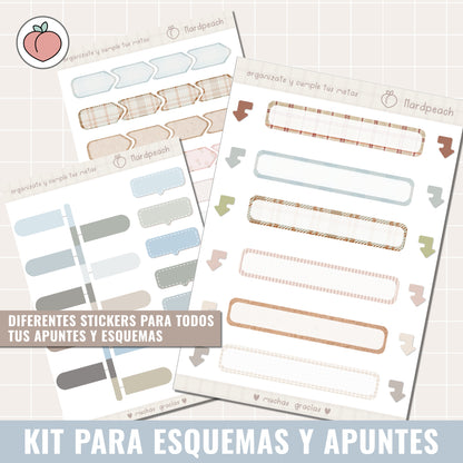 KIT DE STICKERS PARA ESTUDIANTES | ESQUEMAS Y APUNTES