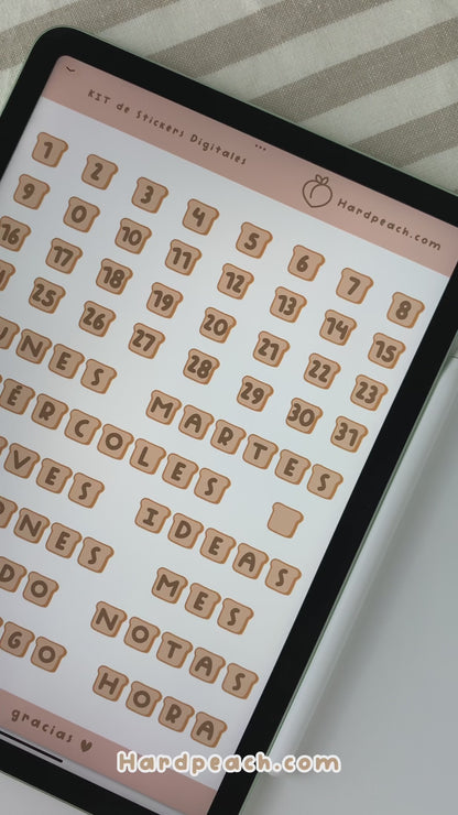 KIT DE STICKERS DIGITALES | EDICIÓN TOSTADAS